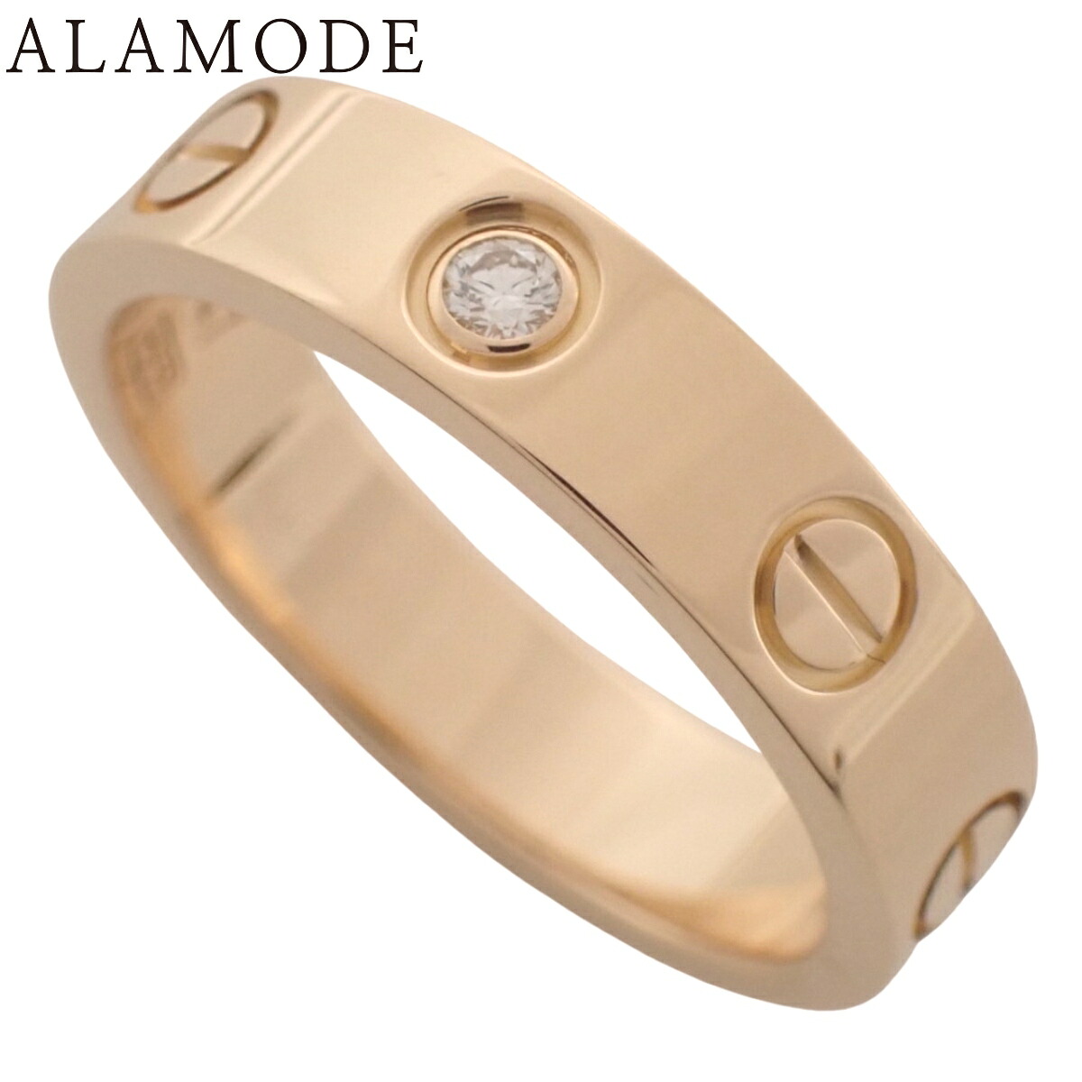 CARTIER(カルティエ) ラブコレクション LOVEリング スモールモデル ダイヤ1石 ダイヤモンド B4050752 ピンクゴールド K18PG 47 4.2g リング・指輪 アクセサリー ジュエリー ラブリング 1PD ピンクゴールド レディース 40802195520【中古】【アラモード】｜ALAMODE