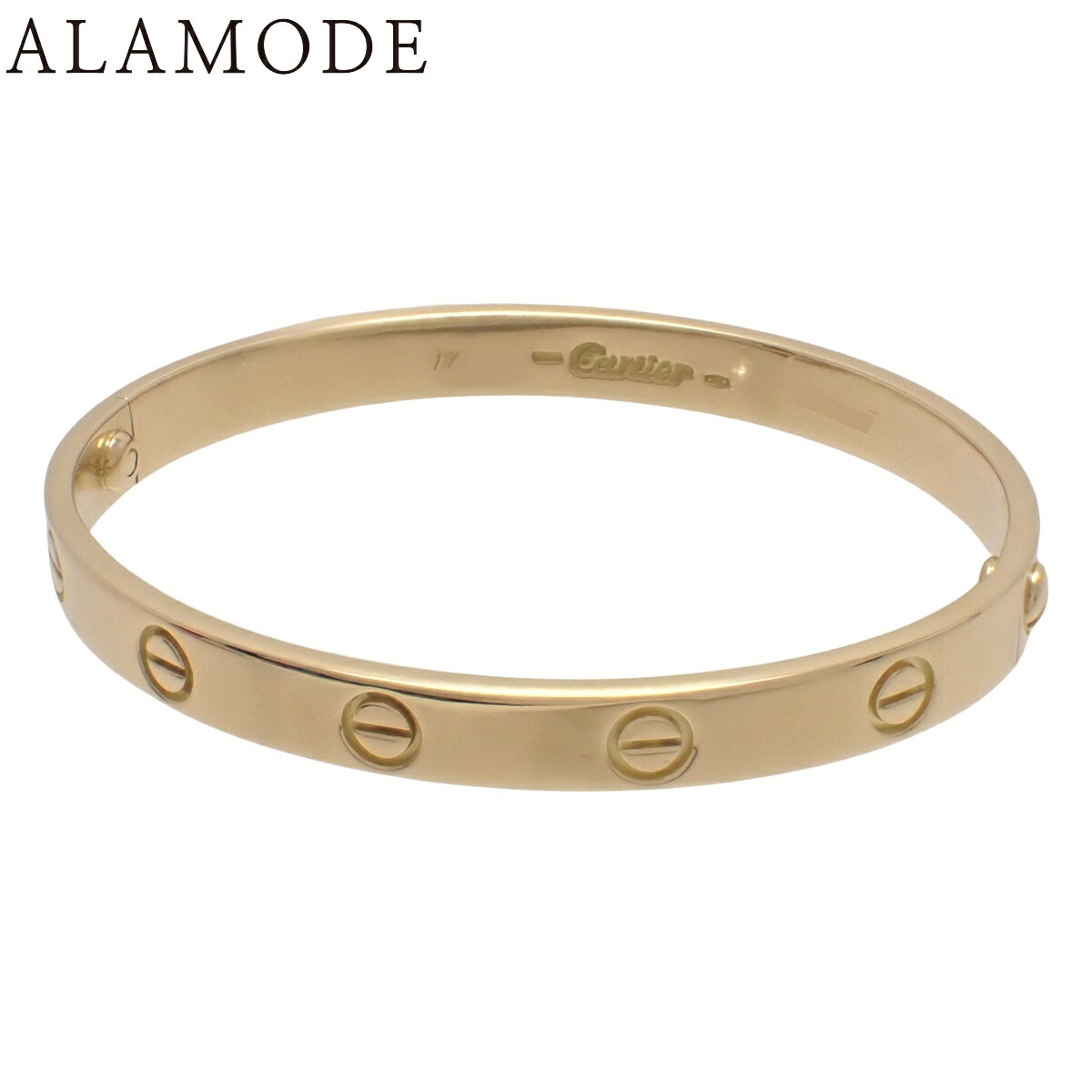 CARTIER(カルティエ) ラブコレクション LOVEブレスレット クラシックモデル イエローゴールド K18YG 17 30.0g バングル アクセサリー ジュエリー ラブブレス ゴールド金 レディース 40802197503【アラモード】|ALAMODE