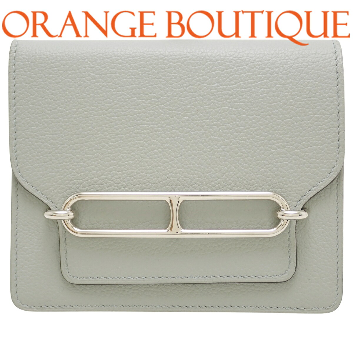 HERMES(エルメス) ロウリス ルリ スリム ブルーグラシエ グレー エバーカラー パラジウム金具 シルバー金具 Y刻印 コンパクトウォレット 二つ折り 2つ折り ミニ財布 コインケース付き レディース 40504039945【中古】【アラモード】｜ALAMODE