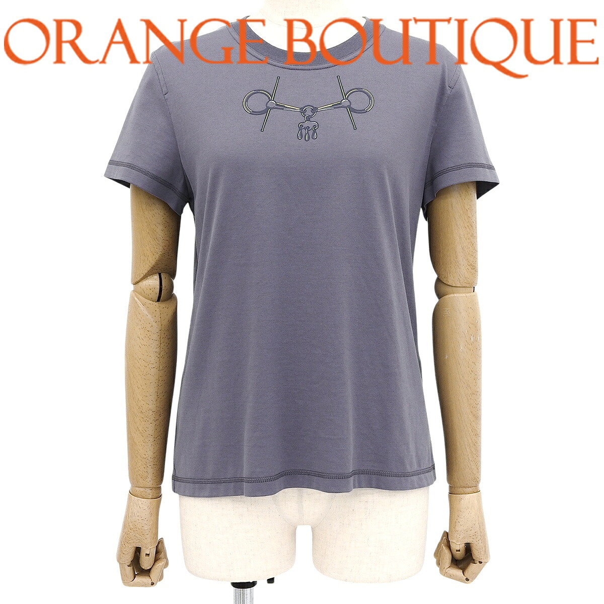 HERMES(エルメス) カルトゥッシュモール 半袖Tシャツ パープル紫 コットン Tシャツ 2024年 レディース 40802200869【中古】【アラモード】｜ALAMODE