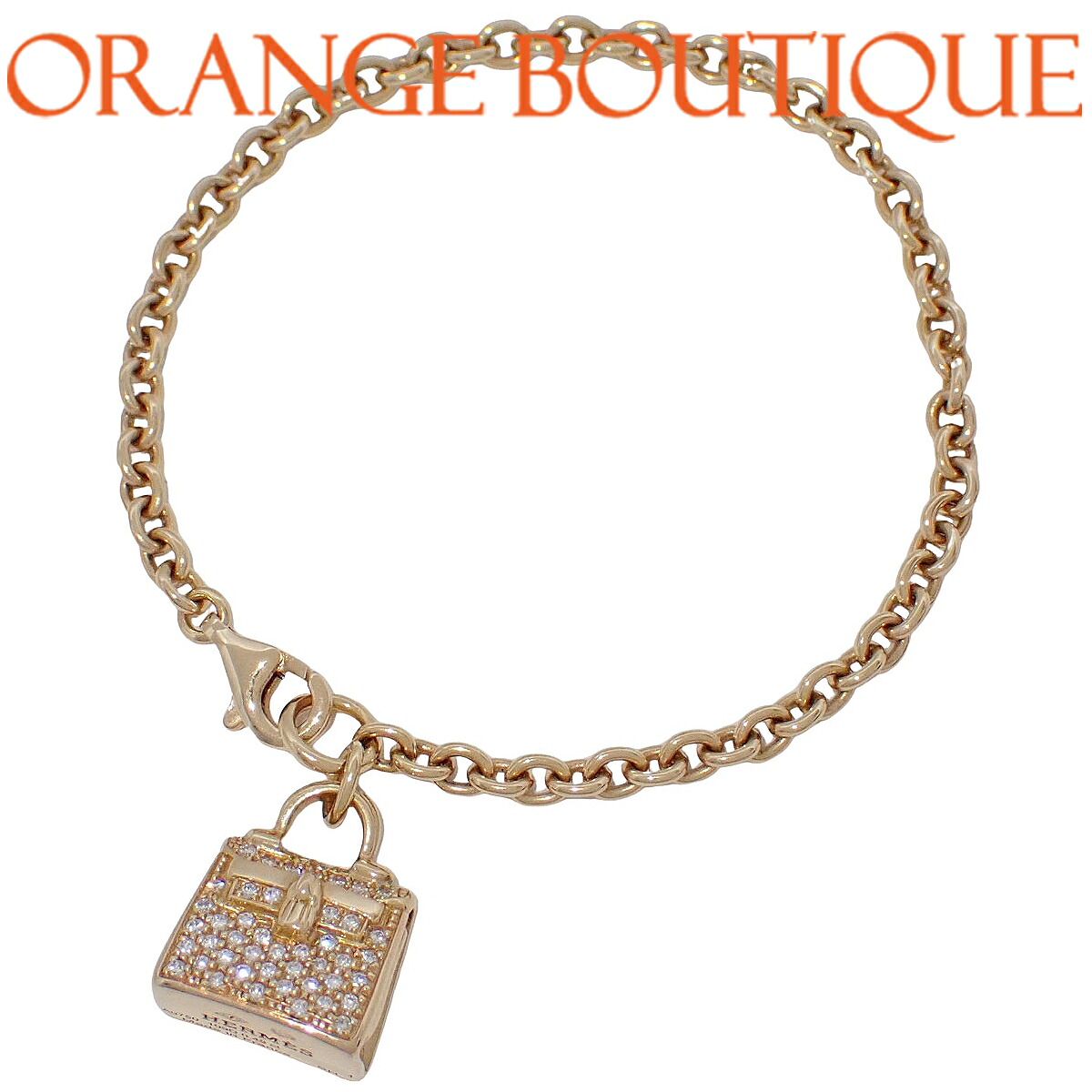HERMES(エルメス) D0.49 アミュレットケリー ブレスレット ダイヤモンド ピンクゴールド K18PG SH 12.4g ブレスレット アクセサリー ジュエリー ピンクゴールド レディース 41100105578【中古】【アラモード】｜ALAMODE