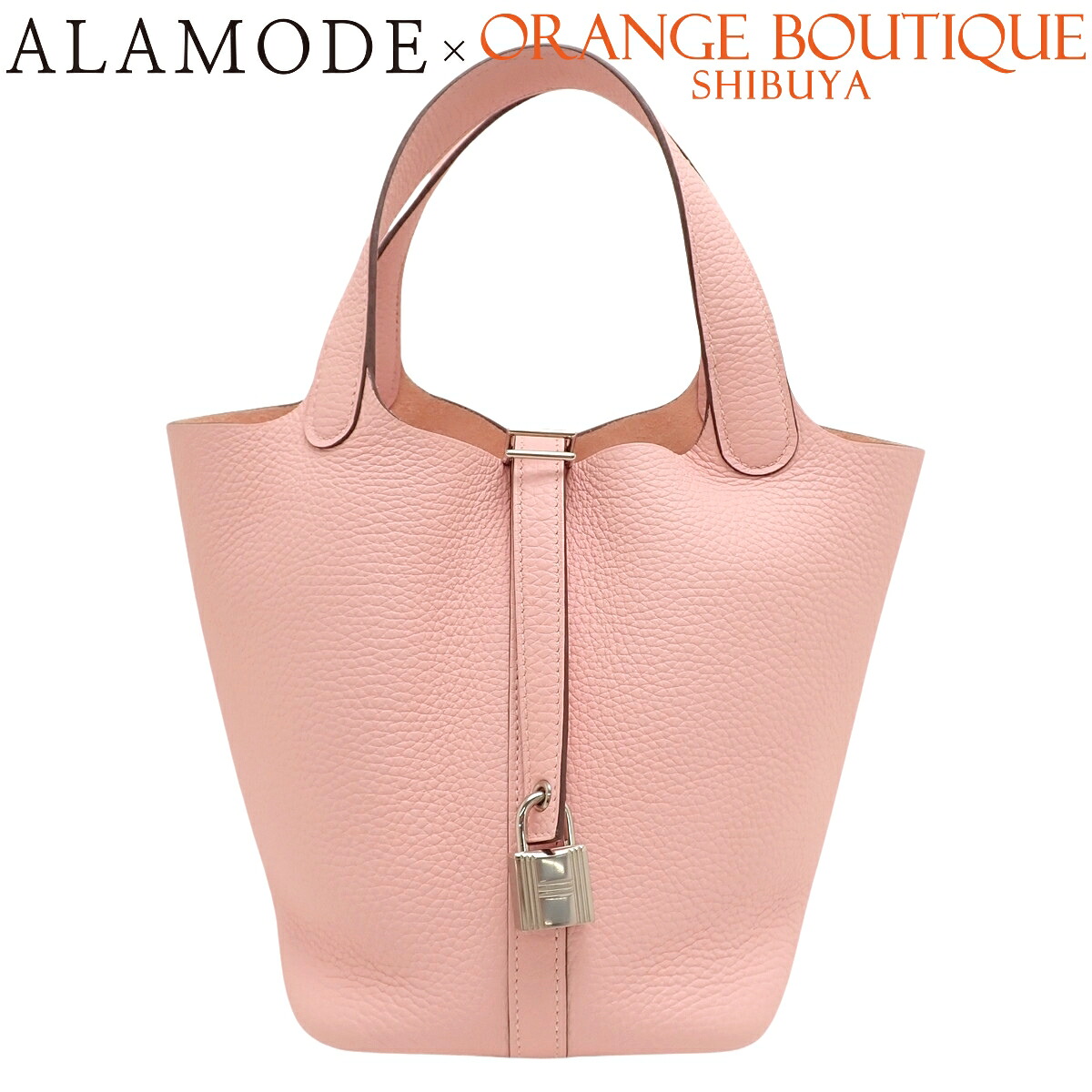 HERMES(エルメス) ピコタンロックPM ローズサクラ ピンク トリヨンクレマンス パラジウム金具 シルバー金具 B刻印 ハンドバッグ トートバッグ レディース 40802207563【中古】【アラモード】｜ALAMODE