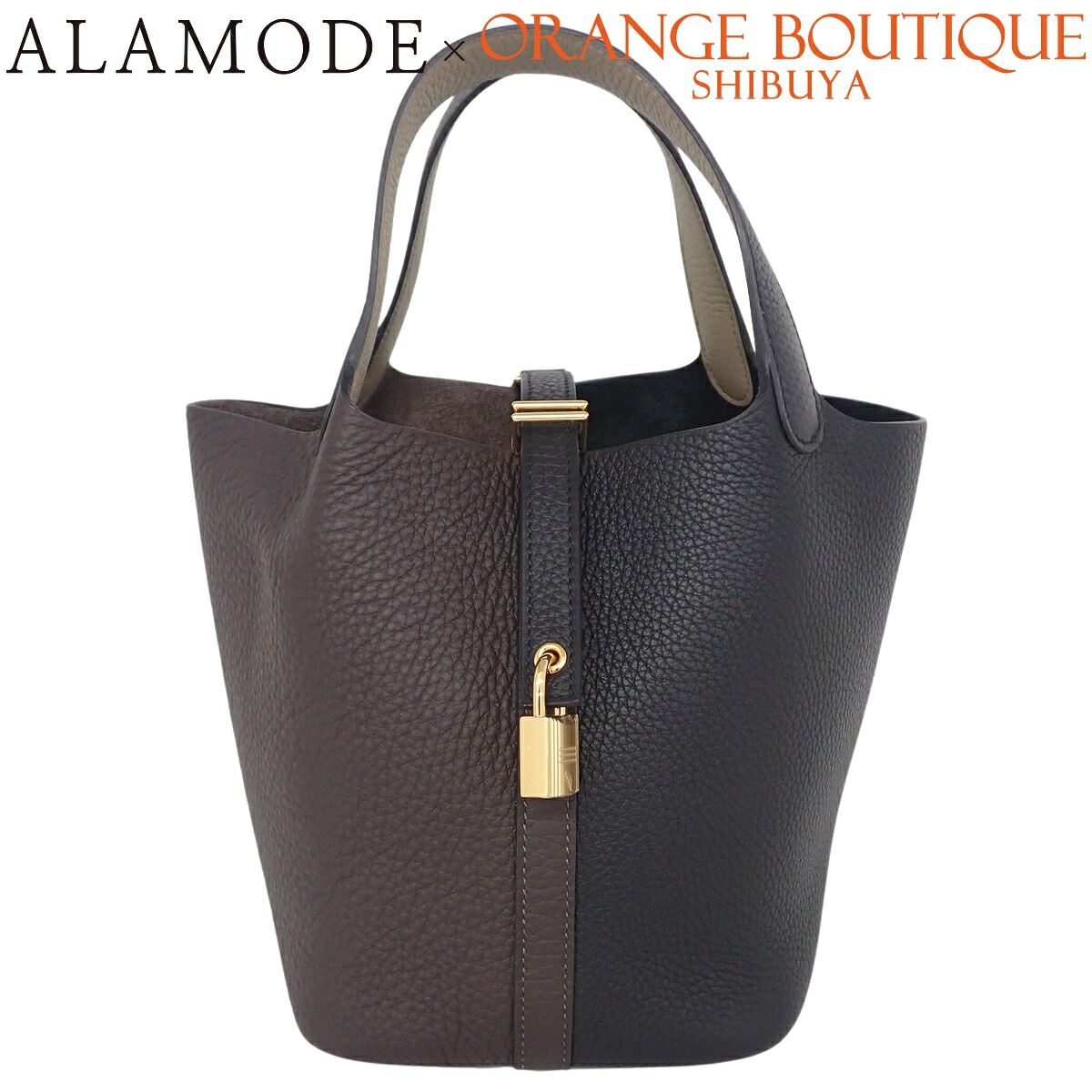 【未使用】HERMES(エルメス) ピコタンロックPM カザック 2 マカサー ベージュマルファ ブラック黒 ブラウン茶 ベージュ トリヨンクレマンス ゴールド金具 W刻印 ハンドバッグ トートバッグ レディース 40802208799【アラモード】|ALAMODE