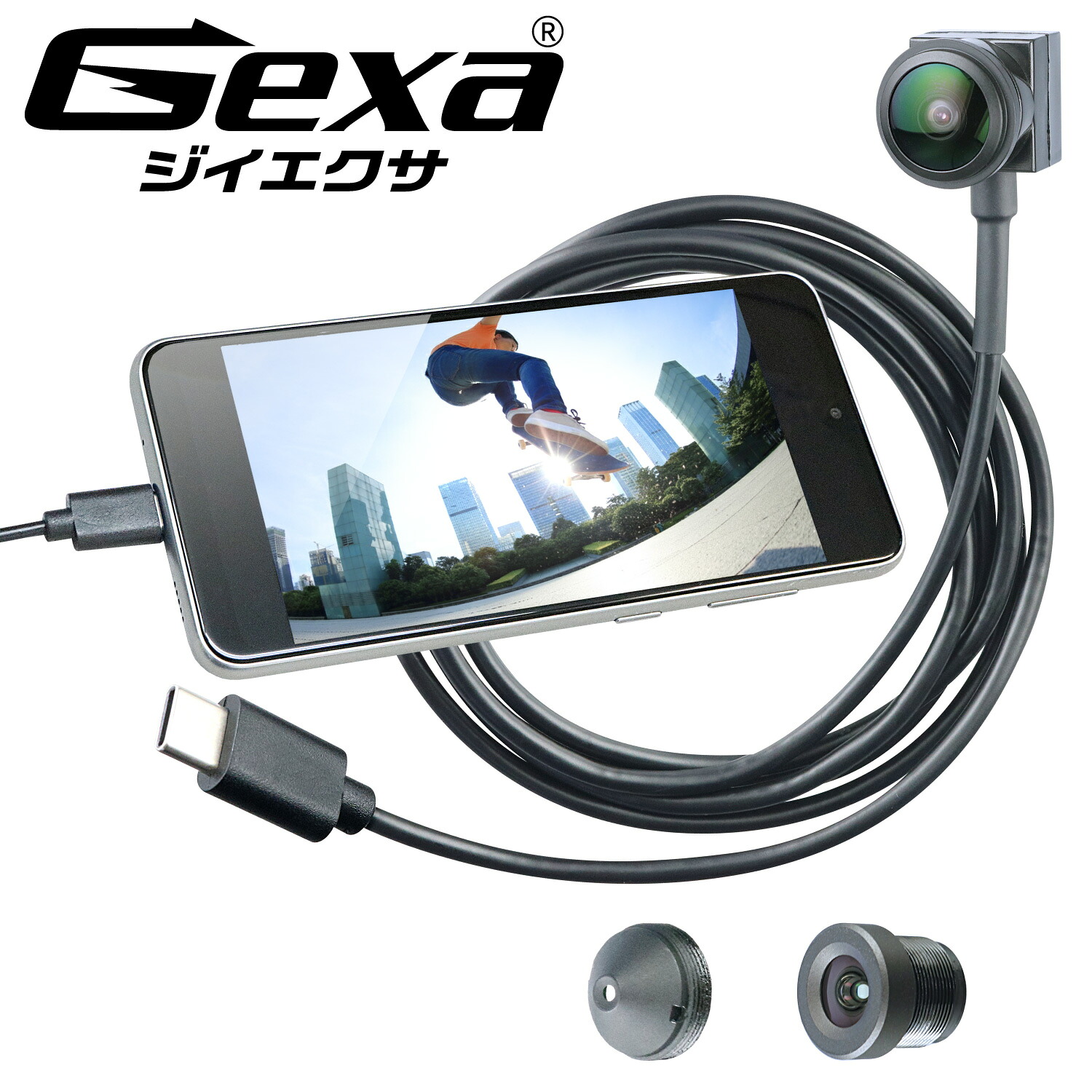 Gexa(ジイエクサ) 720P USB有線テレビ水晶体 広角 マクロ命令 標準尺度水晶体 小型写真器 [UT-139] 防犯写真器 スマホ Android専用 インスタカム