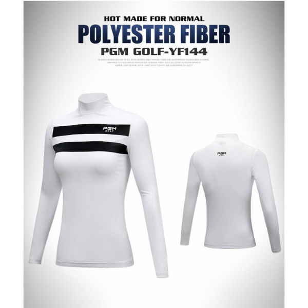 white long sleeve golf shirt