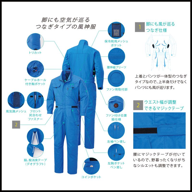 アウトレット送料無料 サンエス 年新商品 空調服 空調風神服 ツナギ服 空調服ku946 年フラットファンセット 年バッテリーセット 0ｇ大型保冷剤2個 Works１店 Heartlineministries Org