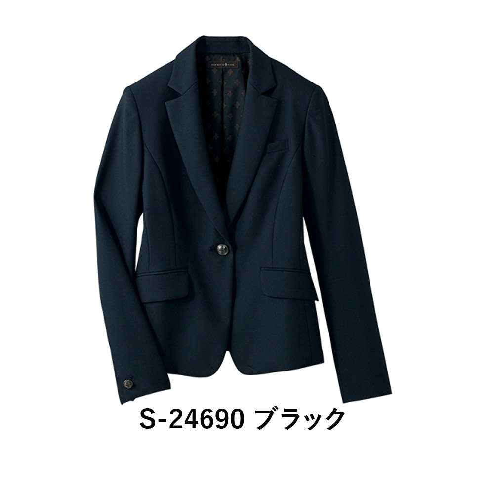 S-24690事務服ジャケット大きいセロリー