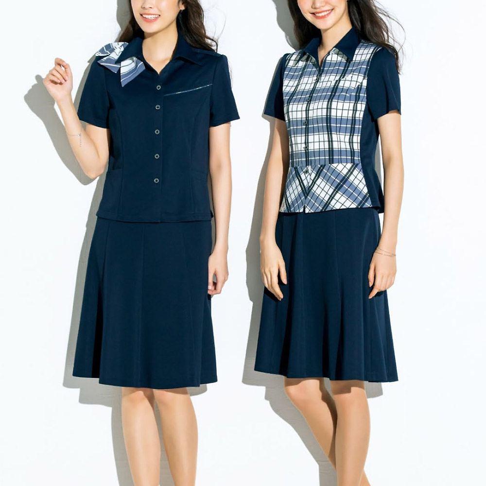S50751事務服オーバーブラウス