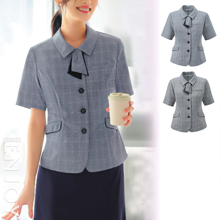 【特価】 事務服 大層らしいトップ ESA1029 カーシーカシマ 養護ホーム洗い濯ぎ 洗える 洗い濯ぎ リクルート お嬢さんユニフォーム 売れ筋  青碧照合のしるし さくら色照合のしるし 5号 ～ 19号