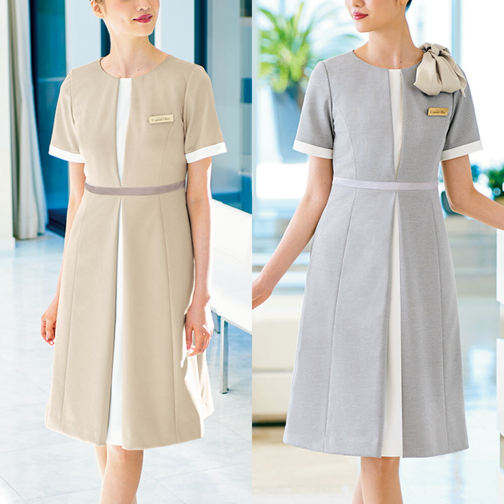 ハネクトーン早川 Hanectone 事務服 ワンピース 5号 15号 淡グレー 濃グレー ギフト