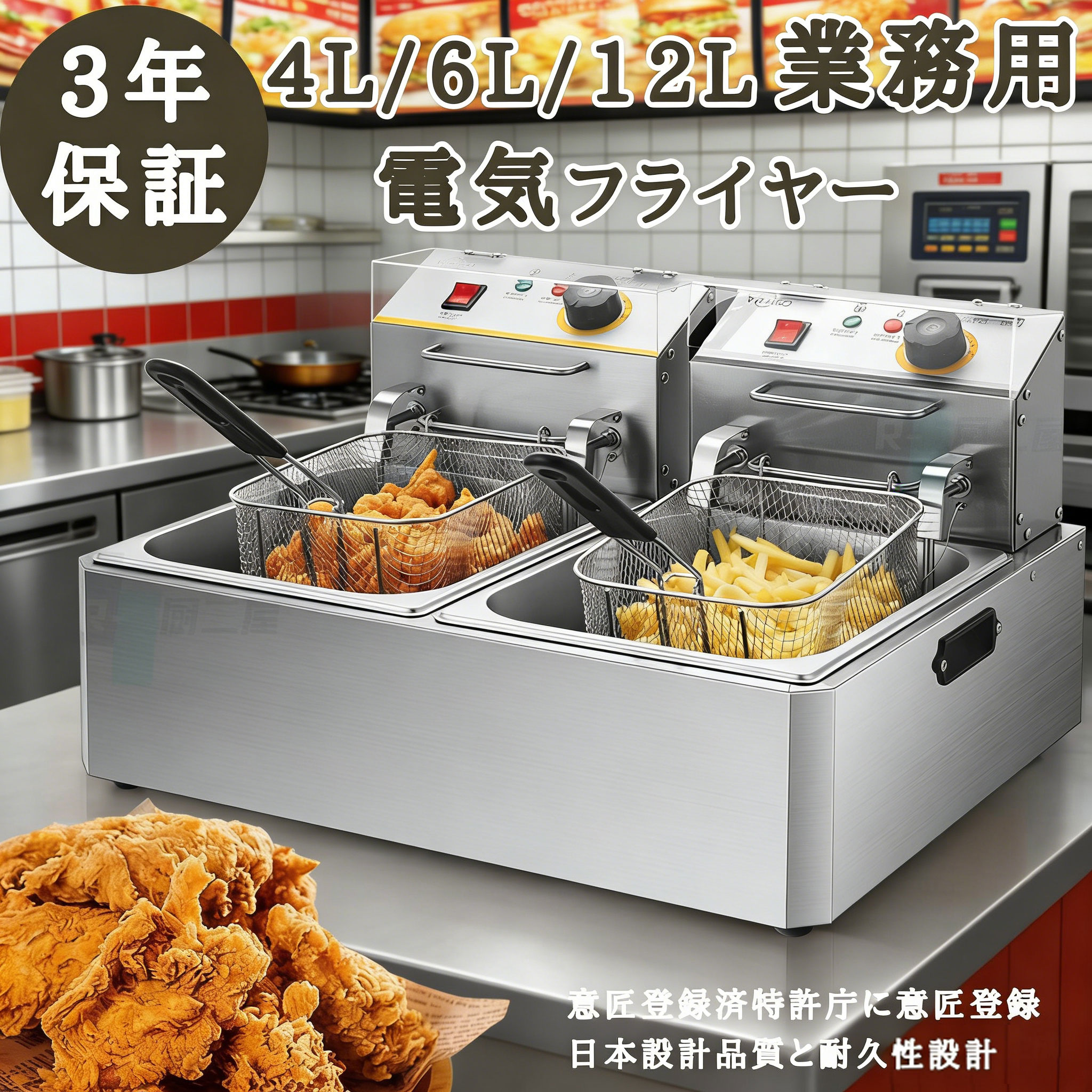 灯し火フライヤー 御勤め用フライヤー 恒星日身寄り用 ープフライヤー 卓上フライヤー ダブルオイルシリンダー 二槽式 4L 6L 12L 勝手もと備品 ミニフライヤー 揚げ物 膳立て物の具 60℃-200℃気温調節する 小型 串カツ 串揚げ エビ飛球 ドーナツ 取り締まり飾り気の無い 防錆性あり PSE公許