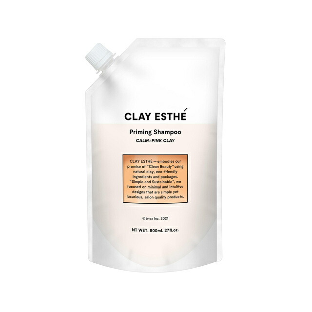 【最短即日発送/正規販売店】CLAY ESTHE クレイエステ プライミング シャンプー ピンククレイ 800ml [ ヘアケア シャンプー スカルプ 頭皮ケア]