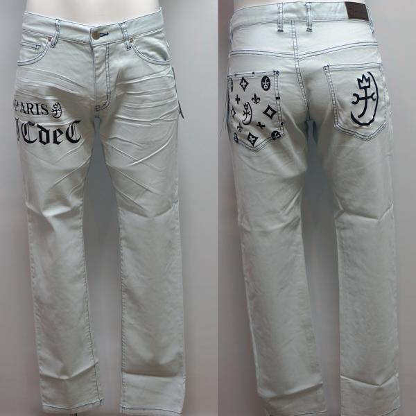 カステルバジャック・25 春夏 SS 新作・モノグラム柄 コンパクトデニム ジーンズ(S)(M)(L)(LL)(3L)(4L)7215240106-53｜aldo洋品店