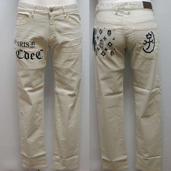 カステルバジャック・25 春夏 SS 新作・モノグラム柄 パウダーコンパクトジーンズ デニム(S)(M)(L)(LL)(3L)(4L)7215240106-12