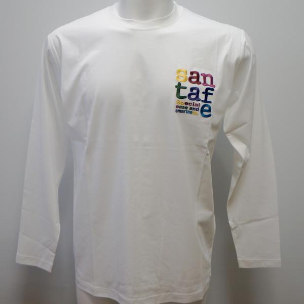 サンタフェ・26 春夏 SS 新作・コットンスムース 胸刺繍 長袖Tシャツ(L)(LL)(3L)(4L)26-85423-001