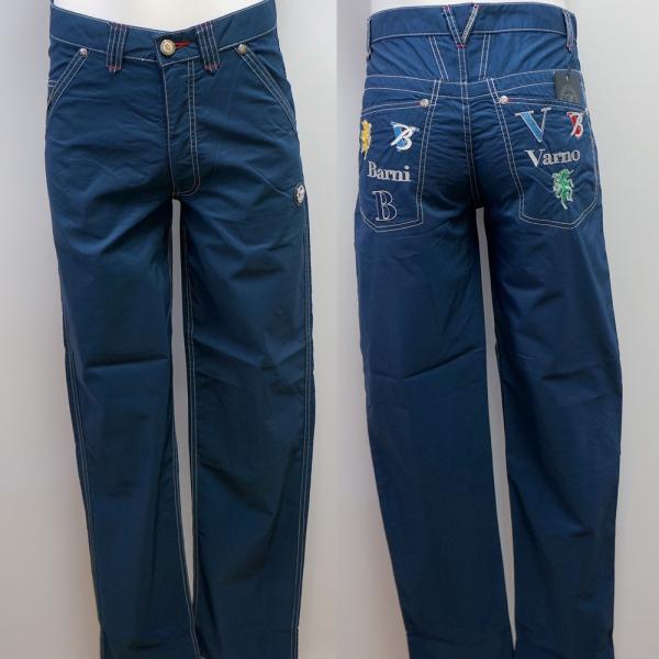 バーニヴァーノ・26 春夏 SS 新作(79)(82)(85)(88)(91)(95)(100)(105)ロゴ刺繍 ストレッチ ジーンズスタイル パンツ BSS-PJZ5551-69 BARNI VARNO 29,700円