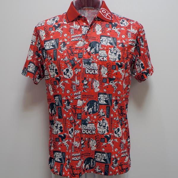 (SALE)カステルバジャック スポーツ・23 春夏 SS 新作・ミッキー総柄 半袖ポロシャツ(M)(L)(LL)7233274101-80 7,115円
