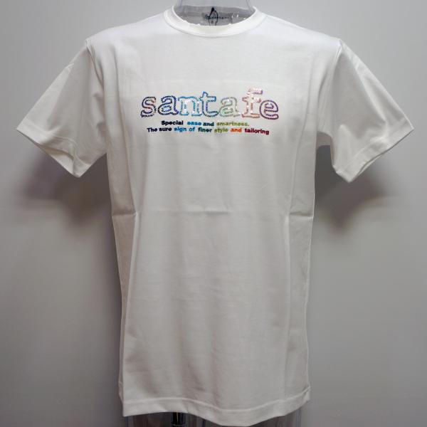 (SALE)サンタフェ・23 春夏 SS 新作・スパンコール 半袖Tシャツ(54)(4L)23-85853-001-54