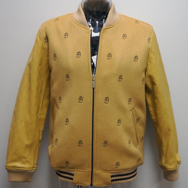 (SALE)カステルバジャック・23 秋冬 AW・新作・ウールナイロン袖革 スタジャン(L)(LL)7213312119-35