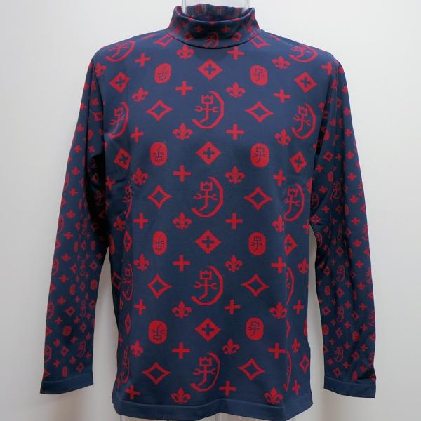 (SALE)カステルバジャック・23 秋冬 AW・新作・モノグラム柄 モックネックニット 長袖Tシャツ(L)(LL)7213361115-59 8,322円