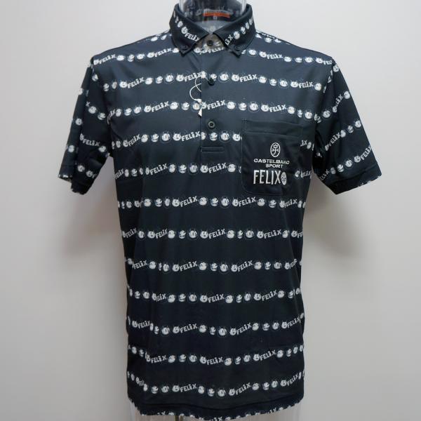 (SALE)カステルバジャック スポーツ・23 秋冬 AW・新作・FELIXボーダー風 半袖ポロシャツ(M)(L)(LL)7233374101-99