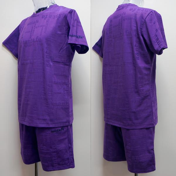 (SALE)サンタフェ・23 春夏 SS 新作・半袖Tシャツ 短パン 上下(L)(LL)(3L)23-85805-083　23-85807-083