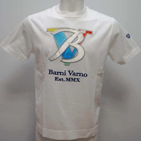 バーニヴァーノ・BV刺しゅう 半袖 プルオーバー(LL) 26 春夏 SS 新作 BSS-PTH5523-01-LL BARNI VARNO (LL)