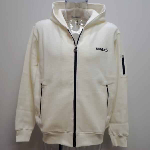 (SALE)サンタフェ・23 AW 秋冬・ワッフル フルジップ パーカー(L)(LL)(3L)23-86410-001