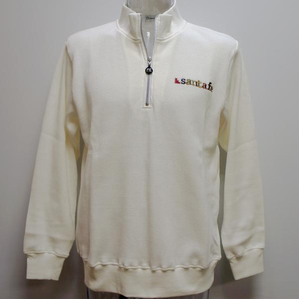 (SALE)サンタフェ・23 AW 秋冬・ワッフル ZIPUP トレーナー(L)(LL)(3L)23-86411-001
