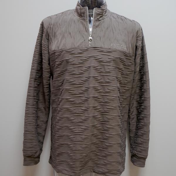 サンタフェ・24 春夏 SS 新作・ZIPUP 長袖スポーツシャツ(L)(LL)(3L)24-81418-057