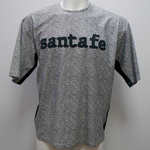 サンタフェ・26 春夏 SS 新作・ヒョウ柄切り替え オーバーサイズ 半袖Tシャツ(L)(LL)(3L)(4L)26-85416-002