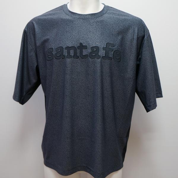 サンタフェ・26 春夏 SS 新作・ヒョウ柄切り替え オーバーサイズ 半袖Tシャツ(L)(LL)(3L)(4L)26-85416-018