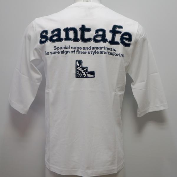 サンタフェ・26 春夏 SS 新作・バックアップリケ 七分袖 Tシャツ(L)(LL)(3L)(4L)26-85808-003|aldo洋品店