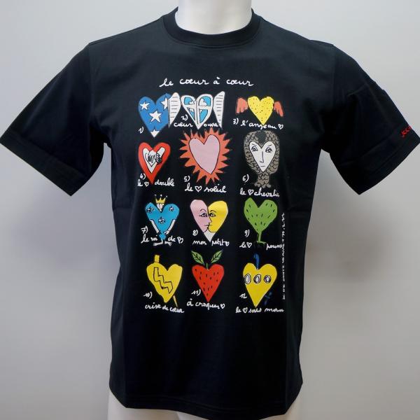 カステルバジャック・25 春夏 SS 新作・ハート柄 半袖Tシャツ(M)(L)(LL)7215172177-99