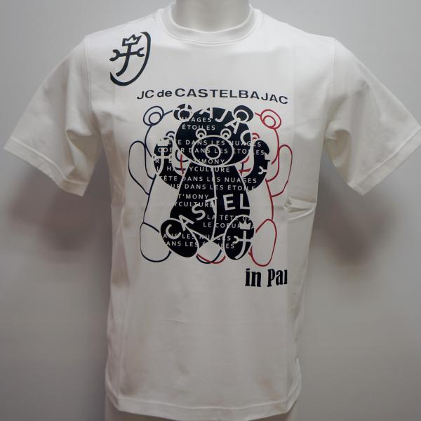 カステルバジャック・25 春夏 SS 新作・くま柄 半袖Tシャツ(52)(3L)7215172620-01-52