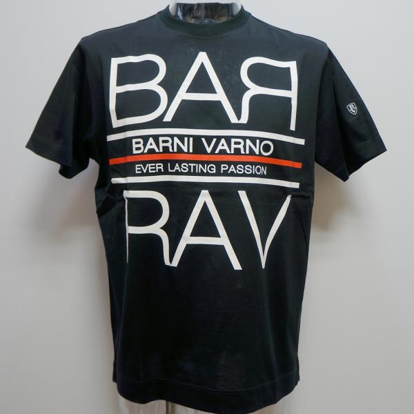 バーニヴァーノ・BARロゴタイプ 半袖プルオーバー(M)(L) 24 春夏 SS 新作 BSS-NTH5019-09 BARNI VARNO (M)(L)