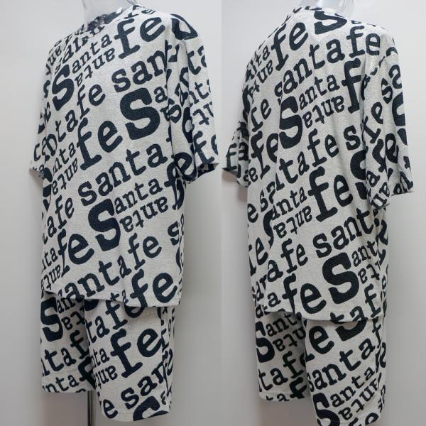 サンタフェ・24 春夏 SS 新作・ロゴパイル 半袖 Tシャツ 短パン 上下(L)(LL)(3L)24-81413-001　24-81412-001