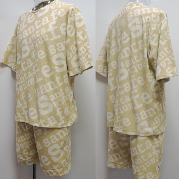 サンタフェ・24 春夏 SS 新作・ロゴパイル 半袖 Tシャツ 短パン 上下(54)(4L)24-81463-053-54　24-81462-053-54　キングサイズ