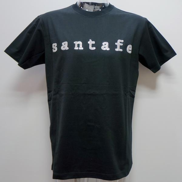 サンタフェ・24 春夏 SS 新作・40/2天竺 スパンコールロゴ 半袖Tシャツ(L)(LL)(3L)24-81812-019