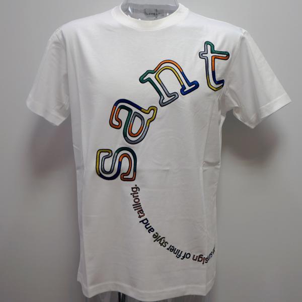 サンタフェ・24 春夏 SS 新作・40/2天竺 ビックサークル刺繍 半袖Tシャツ(54)(4L)24-81865-001-54　キングサイズ｜aldo洋品店