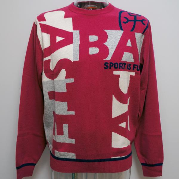 カステルバジャック スポーツ・23 秋冬 AW・新作・カシミヤ100 大柄ロゴ セーター(M)(L)(LL)7233461115-70