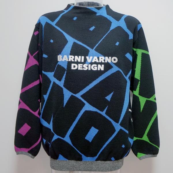 バーニヴァーノ・24 秋冬 AW 新作(3L)ロゴ柄 カバークルー セーター(3L)BAW-NSW-5110-90-3L BARNI VARNO|aldo洋品店