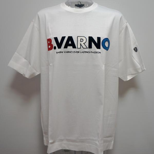 バーニヴァーノ・BVロゴタイプ 半袖プルオーバー(LL) 24 春夏 SS 新作 BSS-NTH5020-01-LL BARNI VARNO (LL)