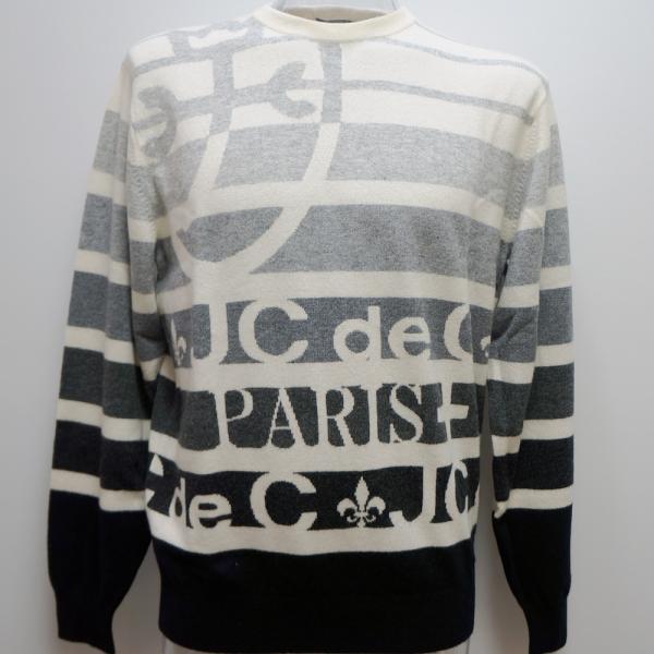 カステルバジャック・23 秋冬 AW・新作・カシミヤ100 ロゴ セーター(M)(L)(LL)7213461119-01｜aldo洋品店