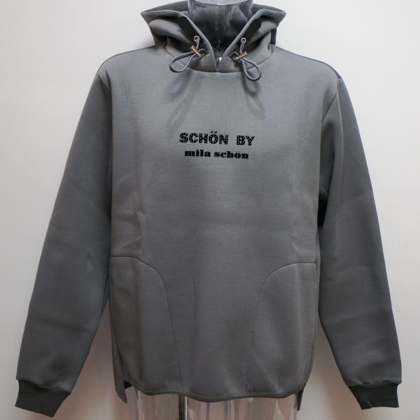 (schon)by mila schon・24 秋冬 AW 新作・スタッズロゴ パーカー(L)(LL)7324470104-95 ミラ・ショーン