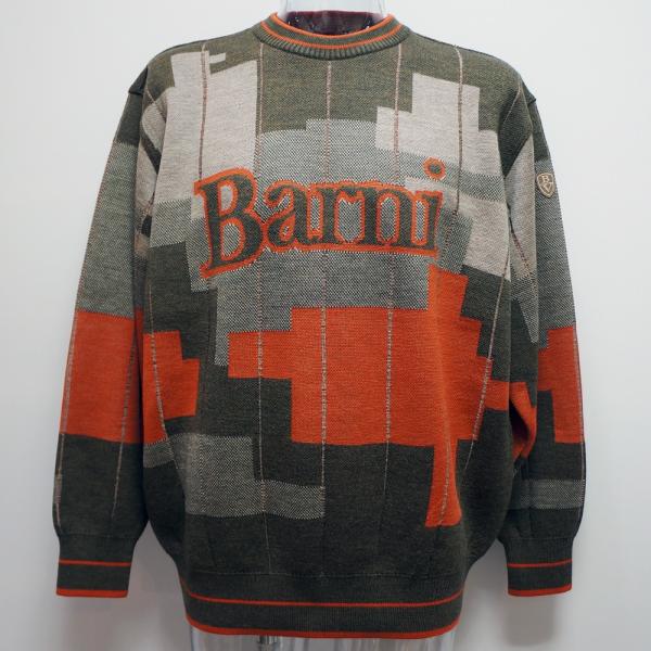 バーニヴァーノ・24 秋冬 AW 新作(L)幾何学迷彩柄 丸首 セーター(L)BAW-NSW-5120-18 BARNI VARNO 17,573円