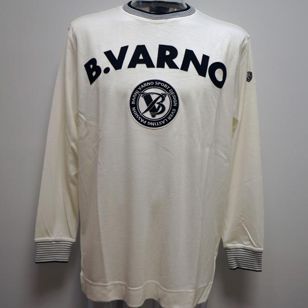 バーニヴァーノ・24 秋冬 AW 新作(M)(L)BVワッペン ポンチ素材 長袖Tシャツ(M)(L)BAW-NTN-5131-01 BARNI VARNO｜aldo洋品店