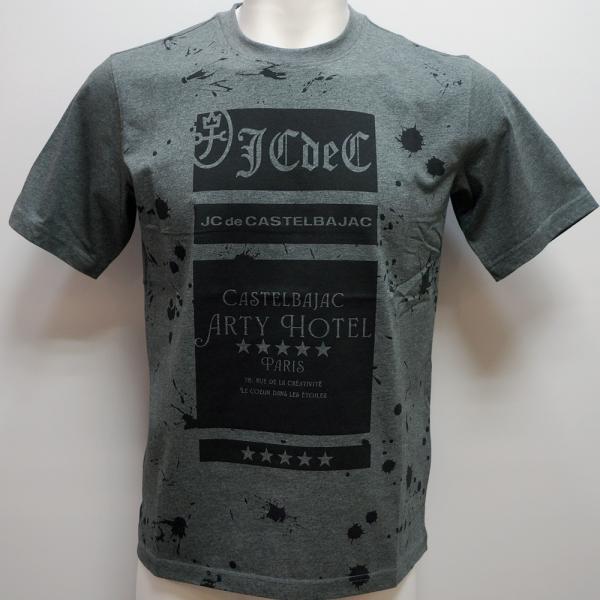 カステルバジャック・25 春夏 SS 新作・ペイント柄 半袖Tシャツ(M)(L)(LL)7215172121-97