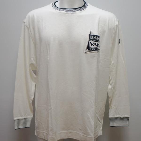 バーニヴァーノ・24 秋冬 AW 新作(LL)NEWロゴワッペン ポンチ素材 長袖Tシャツ(LL)BAW-NTN-5133-01-LL BARNI VARNO|aldo洋品店