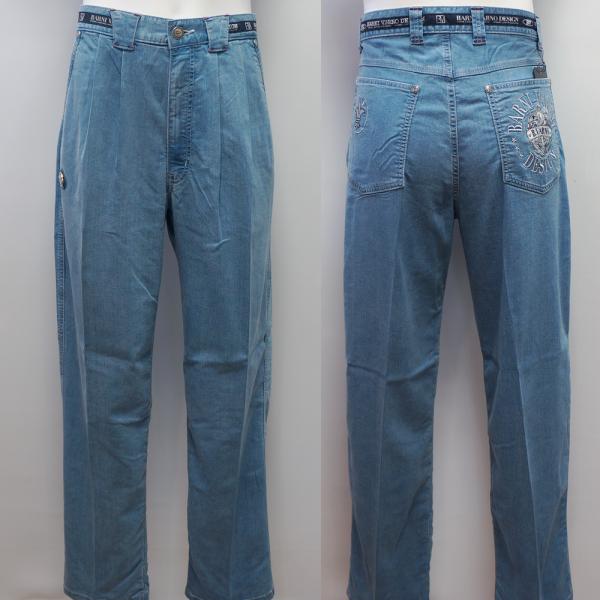 バーニヴァーノ・25 春夏 SS 新作(85)(88)(91)(95)(100)ユニコーン刺繍　テンセル ツータック パンツ BSS-OJZ5278-63 BARNI VARNO